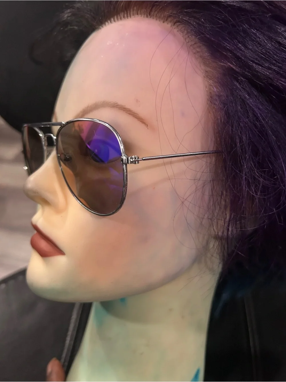 Aviator Sunglasses with Blue Mirror Lenses - Unbranded Youth size